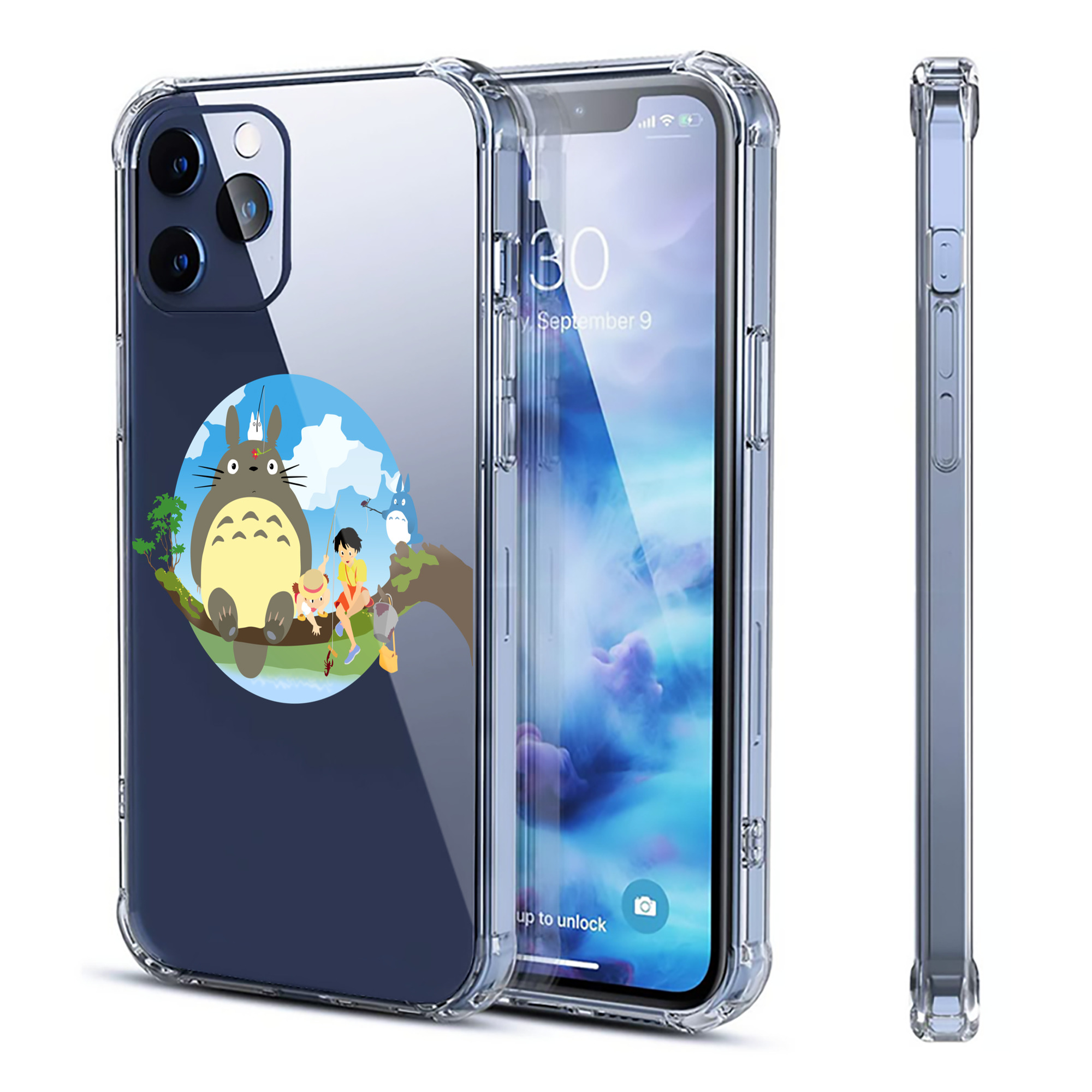 （画像用） となりのトトロ 草壁メイ 草壁サツキ My Neighbor Totoro Satsuki Kusakabe Mei Kusakabe 【iPhone 12シリーズ対応】透明スマホケース（クリアソフトケース）